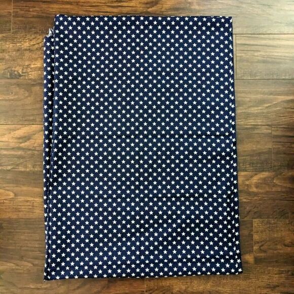 Large Piece of Navy Blue Star Print Cotton Fabric Purchased in 2002 - Picture 1 of 5